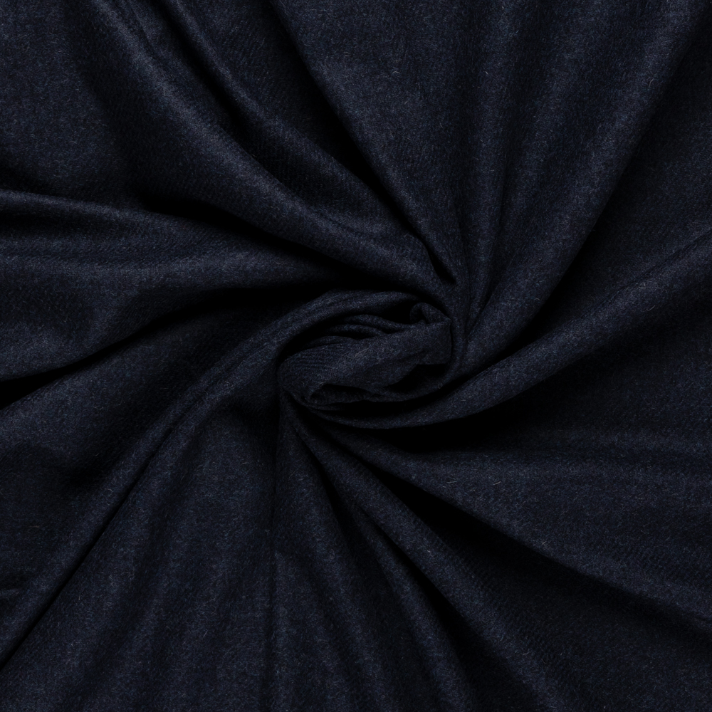 donker denimblauw melee Shetland tweed zuiver wol
