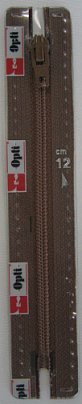 bruine rits niet deelbaar, 15 cm (0932)