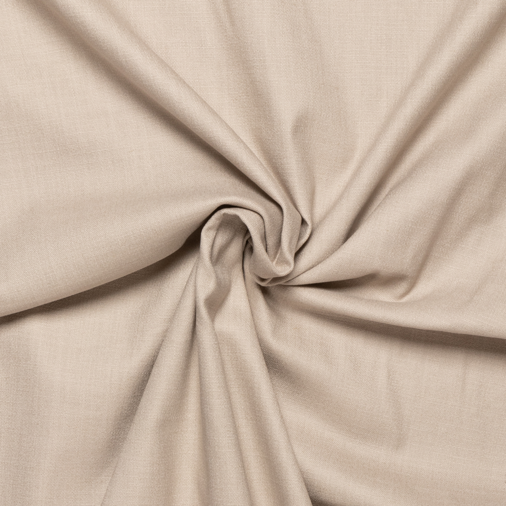Zandkleurig stretch linnen - linnen blend Stoffen - beige - 138 cm breed
