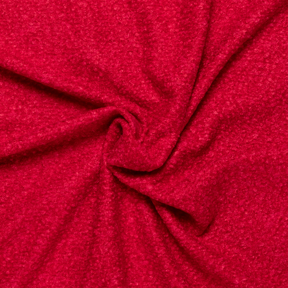 roze rood mohair bouclé look two tone