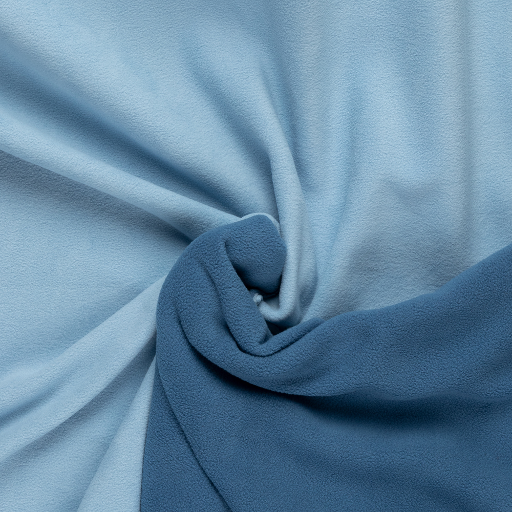 denimblauw en blauw pastel double face fleece