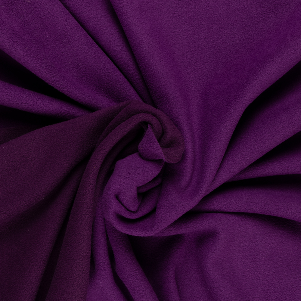 paars aubergine double face fleece