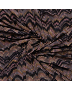stretch tricot stof met flockprint