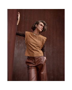 Bruin rayon (viscose) Italiaans import