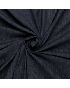 donker blauw stretch denim stof met slub effect Italiaans import