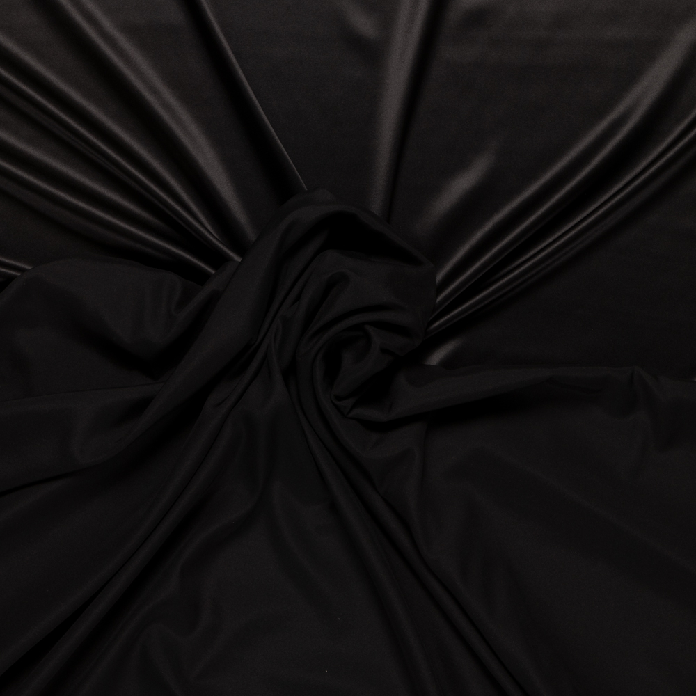 blouse evenwichtig Abstractie zwart stretch zijde crepe satijn Italiaans import - Böttger