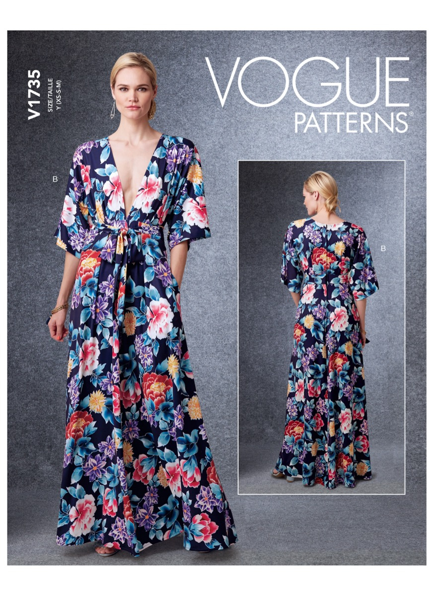 kimono jurk L-XL-XXL) Vogue 1735 - Böttger