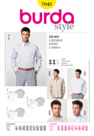Böttger Stoffenwinkel - overhemd (maat 44-60) Burda 7045 - burda7045