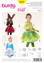 Böttger Stoffenwinkel - heks, ijsprinses en fee (maat 98-140) burda 2371 - burda2371