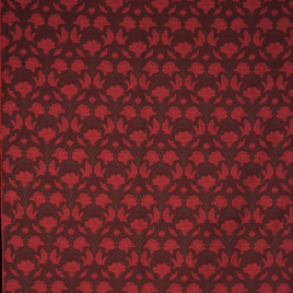 Böttger Stoffenwinkel - rood gebloemd jacquard italiaans import - 25341