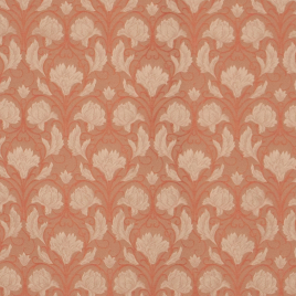 Böttger Stoffenwinkel - ecru koraal gebloemd jacquard italiaans import - 40222