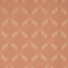 Böttger Stoffenwinkel - ecru koraal jacquard fantasie geruit italiaans import - 42150