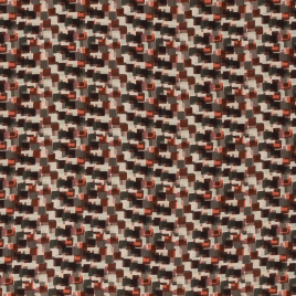 Böttger Stoffenwinkel - brique room zwart viscose met abstract blokjes dessin  - 58890