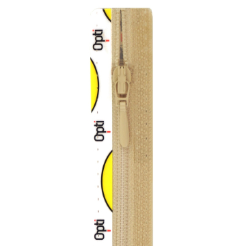 beige rits - niet deelbaar - kleur 849