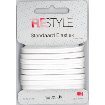 ReStyle Super Elastiek, 10m/4,5mm, wit
