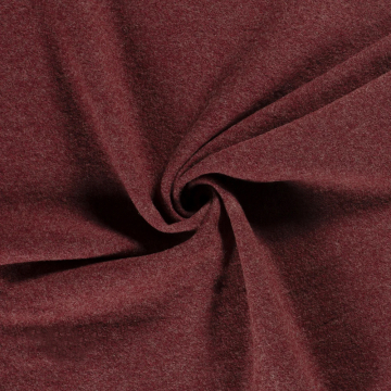 bordeaux rood  gemêleerd walkloden stof 
