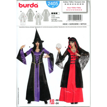 heks (maat 36-50) Burda 2405