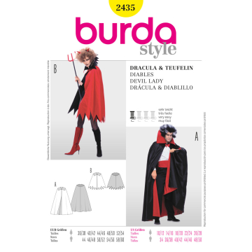 dracula en duivel (maat 36/38-52/54) Burda 2435