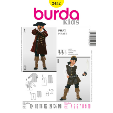 piraat (maat 104-140) Burda 2452