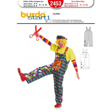 clown (maat 40-54) Burda 2453