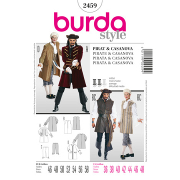 piraat en casanova (maat 46-58) Burda 2459