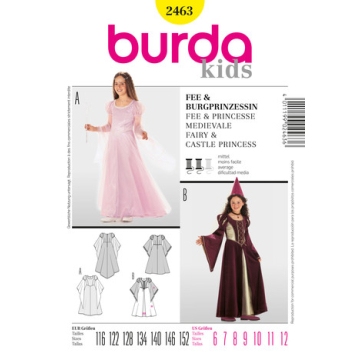 fee en prinses (116-152) Burda 2463