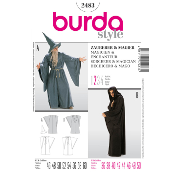 tovenaar en magiër (maat 46-60) Burda 2483