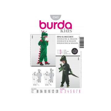 dino en draakje (maat 98-128) Burda 2503