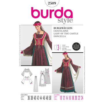 kasteeldame (maat 36-50) Burda 2509