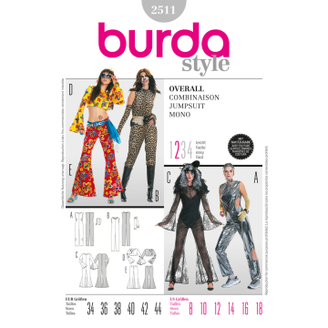 science fiction, dieren, catsuit en flower power (maat 34-44) Burda 2511
