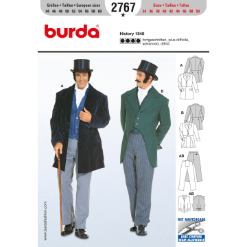 historisch kostuum (maat 44-60) Burda 2767