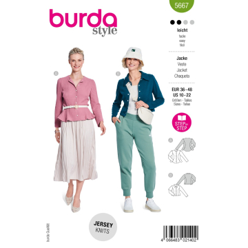jasje (maat 36-48) Burda 5667