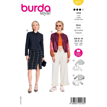jasje (maat 36-48) Burda 5671