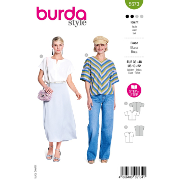 blouse (maat 36-48) Burda 5673