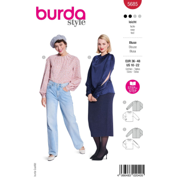 blouse (maat 36-48) Burda 5685