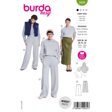 huispak (maat 36-48) Burda 5694