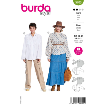 blouse (maat 36-48) Burda 5700