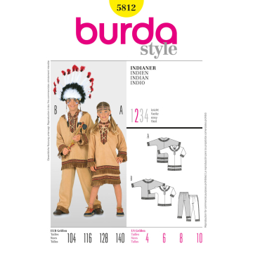 indiaan (maat 104-140) Burda 5812