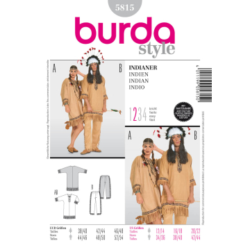 indiaan (maat 38-48) Burda 5815