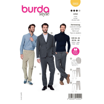 colbert en broek (maat 46-56) Burda 5955