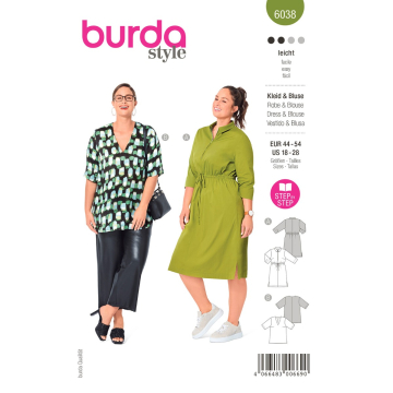jurk en tuniek (maat 44-54) Burda 6038