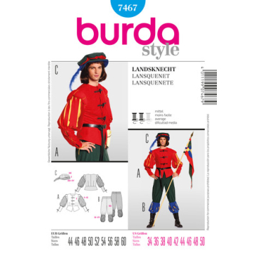 landsknecht (maat 44-60) Burda 7467