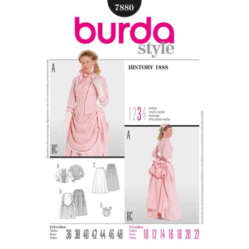 historische jurk (maat 36-48) Burda 7880