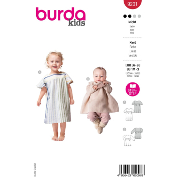 jurkje (maat 56-98) Burda 9201