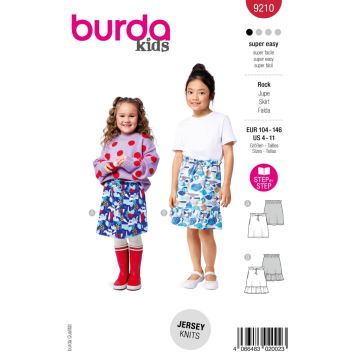 minirok (maat 104-146) Burda 9210