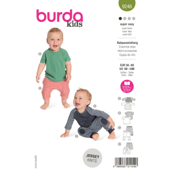 shirtje en broekje (maat 56-86) Burda 9246