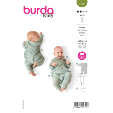 babypakje (maat 56-98) Burda 9258