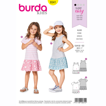 zomerjurkje (maat 92-122) Burda 9341