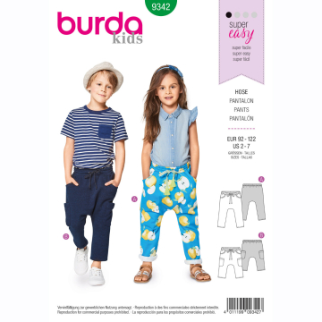 joggingbroek (maat 92-122) Burda 9342