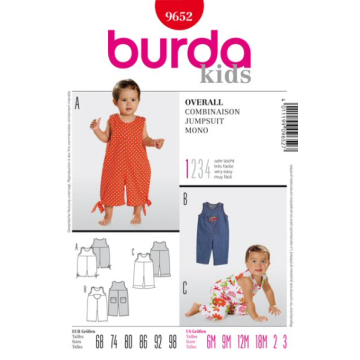 overall en tuinbroekje (maat 68-98) Burda 9652